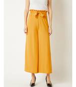 Yellow Overtime Loving Paper Bag Flare Pants