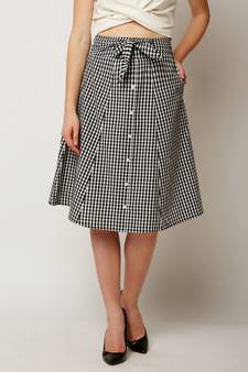 Multicolor Because I Can Checkered Panel Skirt