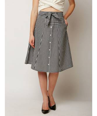 Multicolor Because I Can Checkered Panel Skirt 1