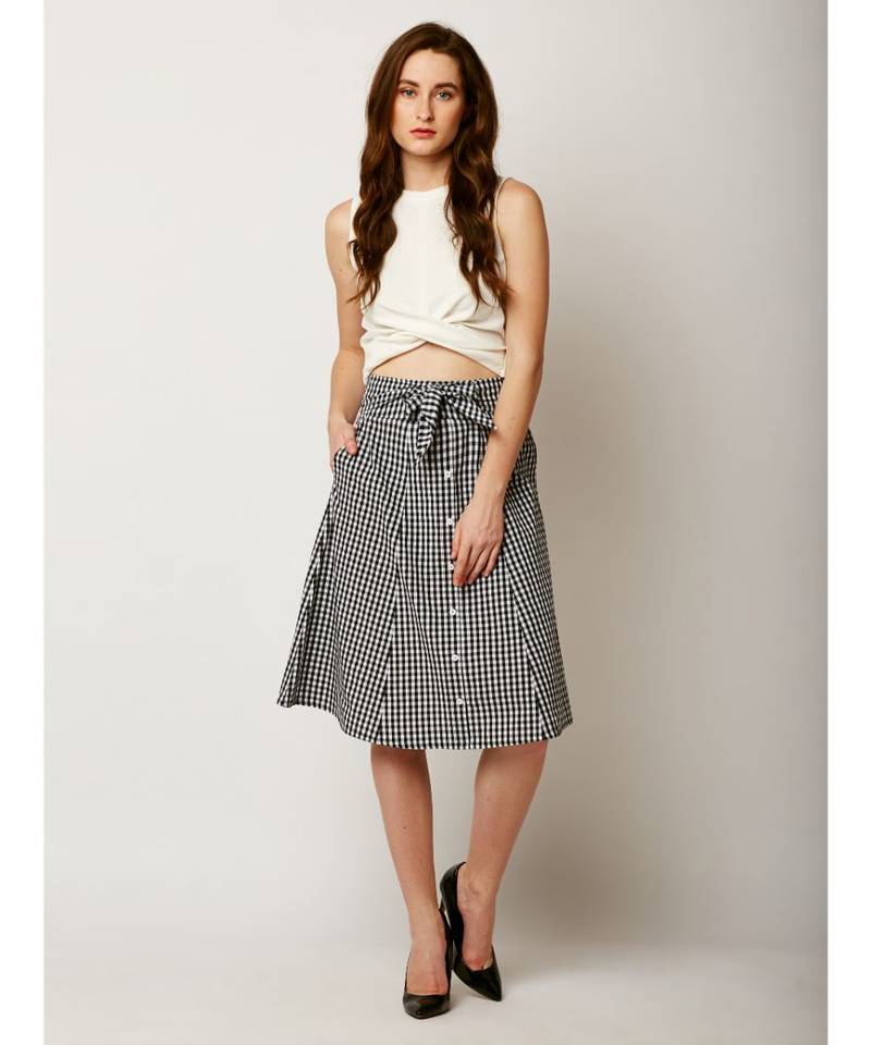 Multicolor Because I Can Checkered Panel Skirt