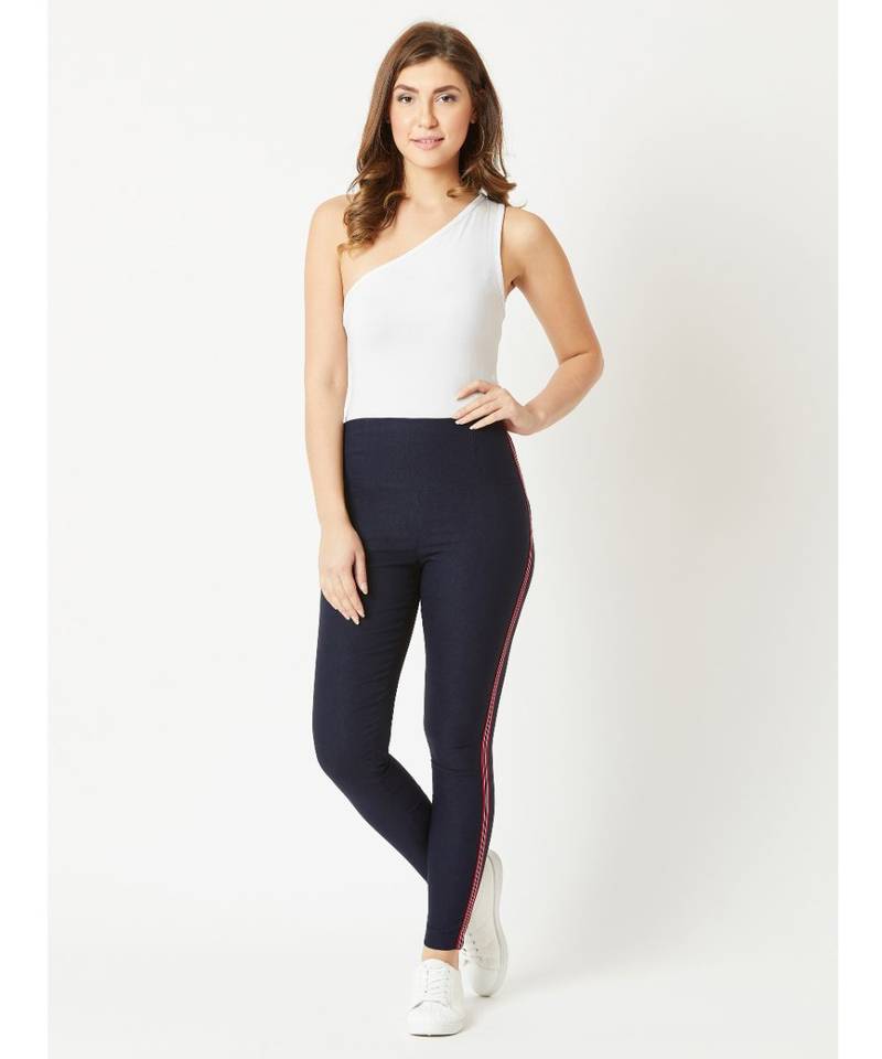 blue Be A Stardust High Waist Twill Jeggings