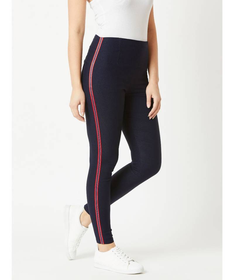 blue Be A Stardust High Waist Twill Jeggings