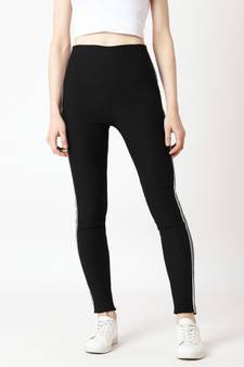 Black Beyond Clouds High Waist Twill Jeggings