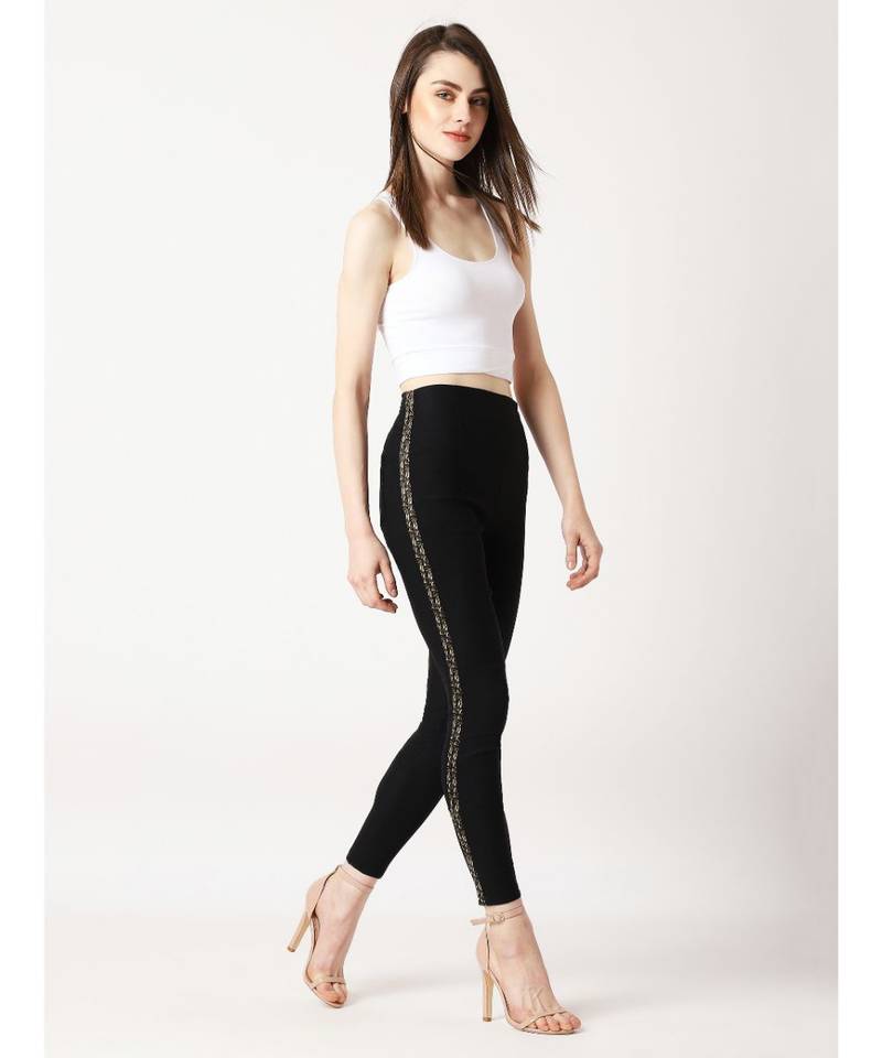 Black Rock On High Waist Camo Twill Jeggings