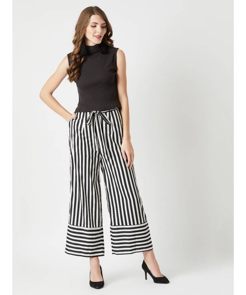 Multicolor Flash Dance Belted Trouser