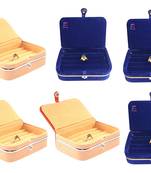 atorakushon   Velvet Jewellery Box Necklace Ring Box Earring Folder Travelling Organizer Pack of 6 (multicolor)