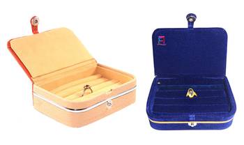 atorakushon   Velvet Jewellery Box Necklace Ring Box Earring Folder Travelling Organizer Pack of 2 (multicolor) 1
