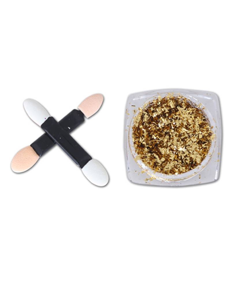 DesiButik Nail Art Aluminium Flakes powder Golden