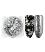 DesiButik Nail Art Aluminium Flakes powder Silver