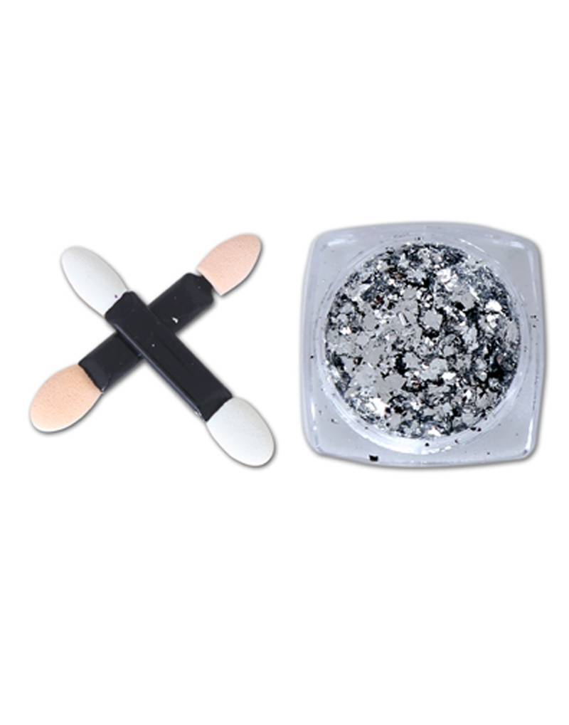 DesiButik Nail Art Aluminium Flakes powder Silver