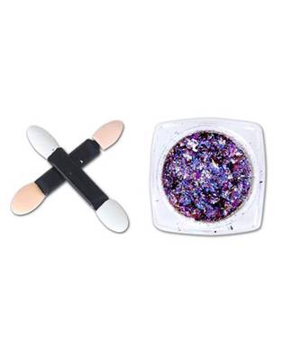 DesiButik Nail Art Aluminium Flakes powder Purple 1