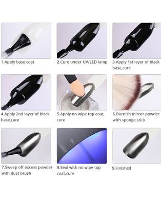 DesiButik Nail Art Aluminium Flakes powder Purple 2