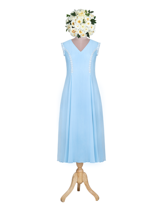 blue embroidered Georgette kurtis 1