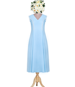 blue embroidered Georgette kurtis