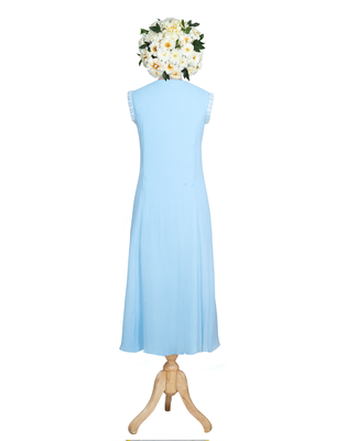 blue embroidered Georgette kurtis 3