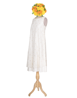 cream embroidered Chanderi kurtis 2
