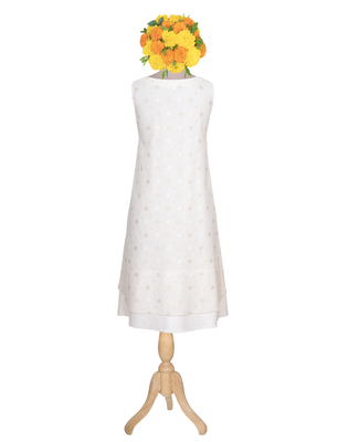 cream embroidered Chanderi kurtis 3