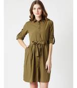 Independent Woman Belted Shirt Dress