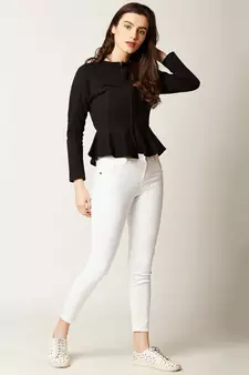 Quick Pick Panelled Peplum Jacket