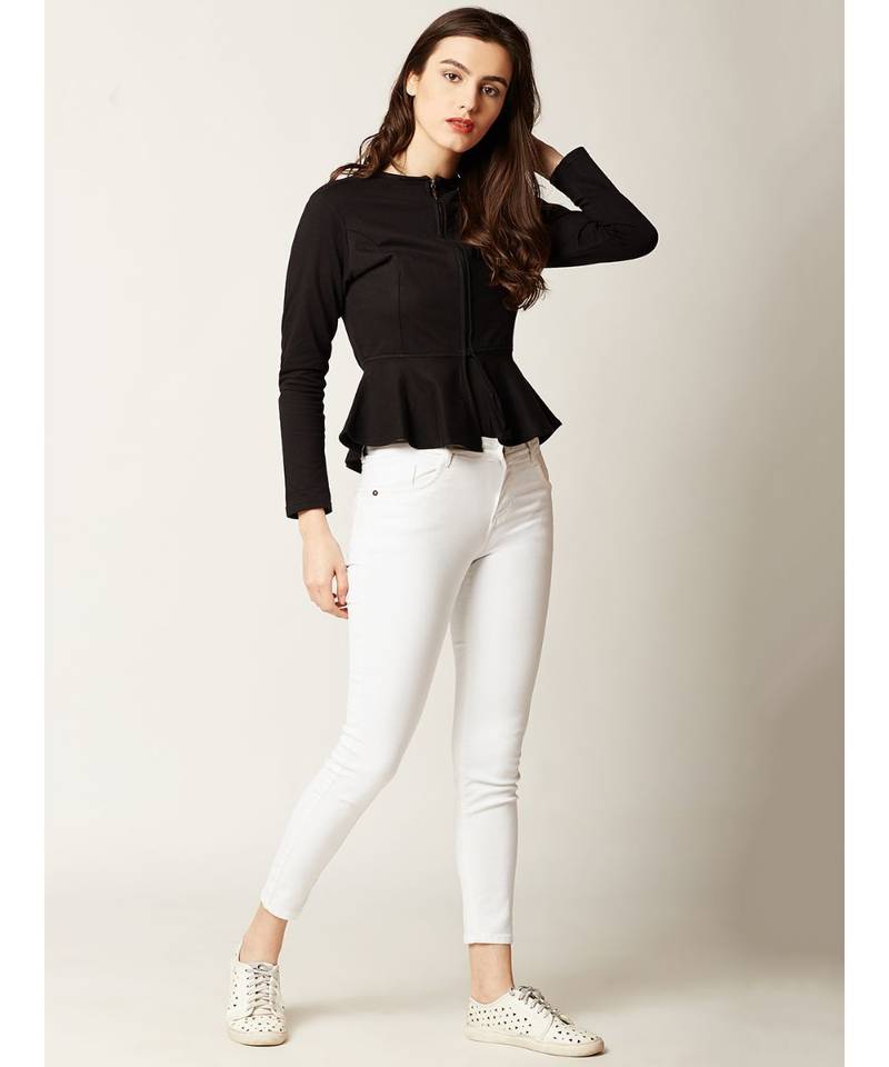 Quick Pick Panelled Peplum Jacket