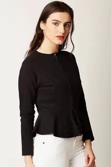 Quick Pick Panelled Peplum Jacket