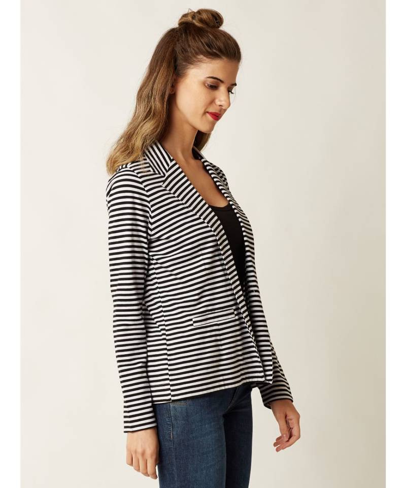 Warm To Hot Striped Blazer