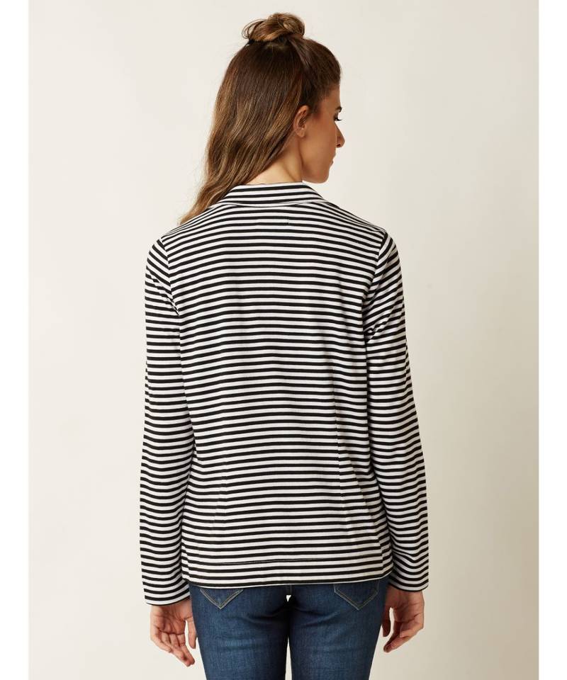 Warm To Hot Striped Blazer