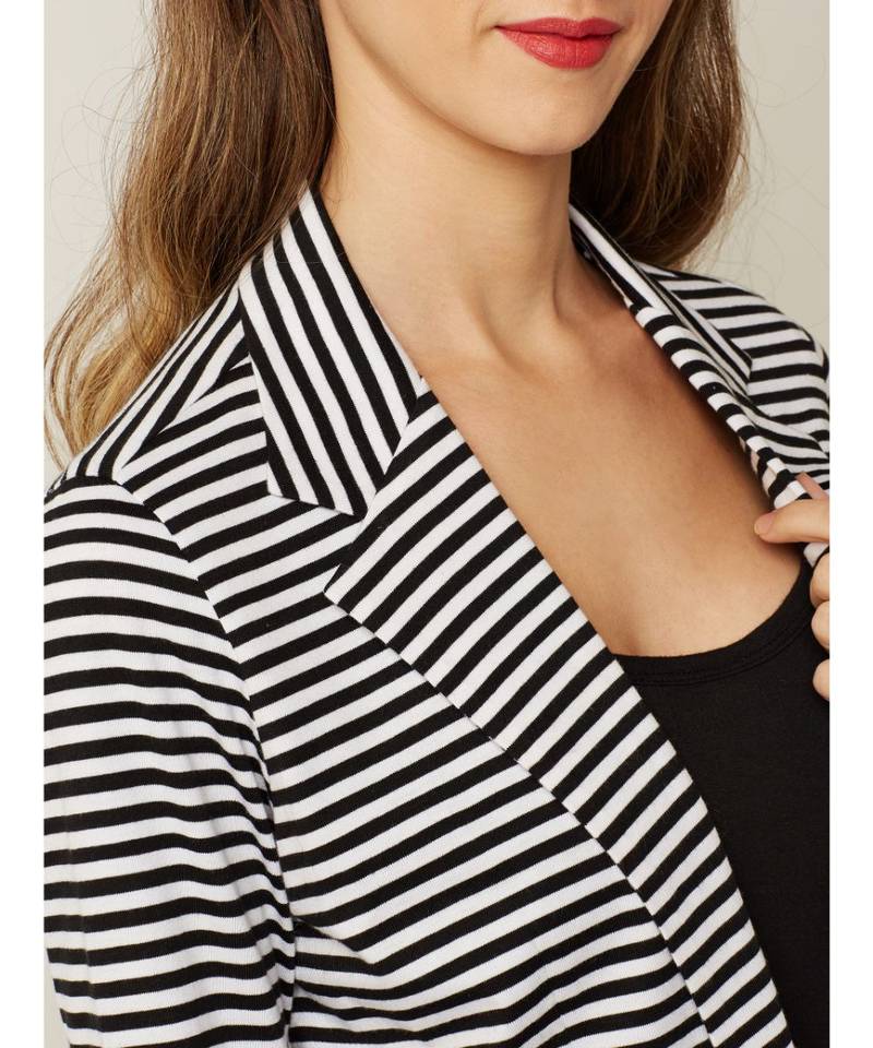 Warm To Hot Striped Blazer