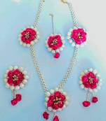 Baby Pink & White Haldi Jewellery