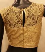 Golden chantilly net padded blouse