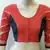 Red and Black Chanderi Silk Blouse Zari embroidery on back and sleeves