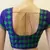 Royal Blue and Green Chanderi Silk