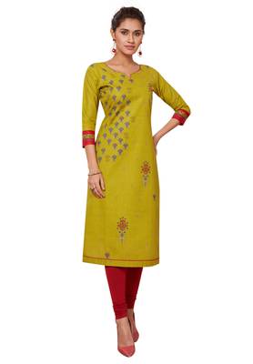 Multicolor printed cotton kurtas-and-kurtis 1
