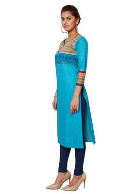 Multicolor printed cotton kurtas-and-kurtis 3