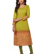 Multicolor printed cotton kurtas-and-kurtis