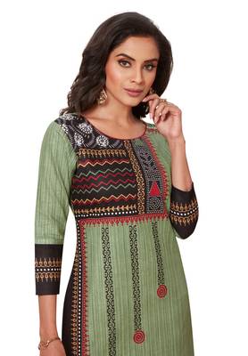 Multicolor printed cotton kurtas-and-kurtis 4