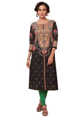 Multicolor printed cotton kurtas-and-kurtis 1