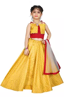 Kids Yellow Lehenga Choli 