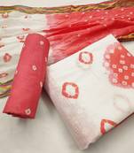 Pink bandhej cotton salwar