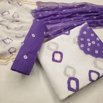 Purple bandhej cotton salwar 1