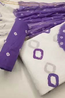 Purple bandhej cotton salwar