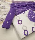Purple bandhej cotton salwar