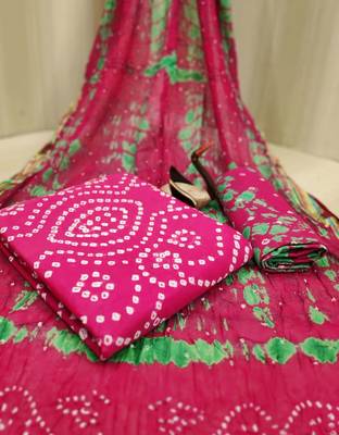 Red bandhej cotton salwar 1