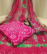 Red bandhej cotton salwar