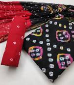 Black bandhej cotton salwar