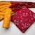 Red bandhej cotton salwar
