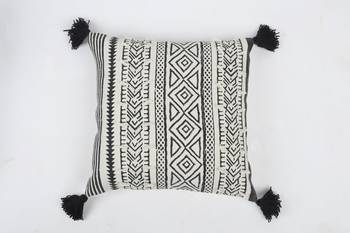 White Hand Block Printed Cushion Covers 2