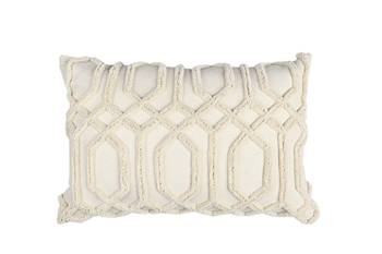 Cotton White Hand Embroidered Cushion Cover 2