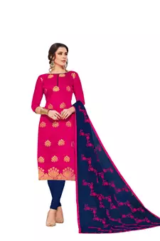 Pink Zari Woven Banarasi Salwar