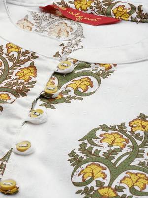 White printed cotton ethnic-kurtis 2